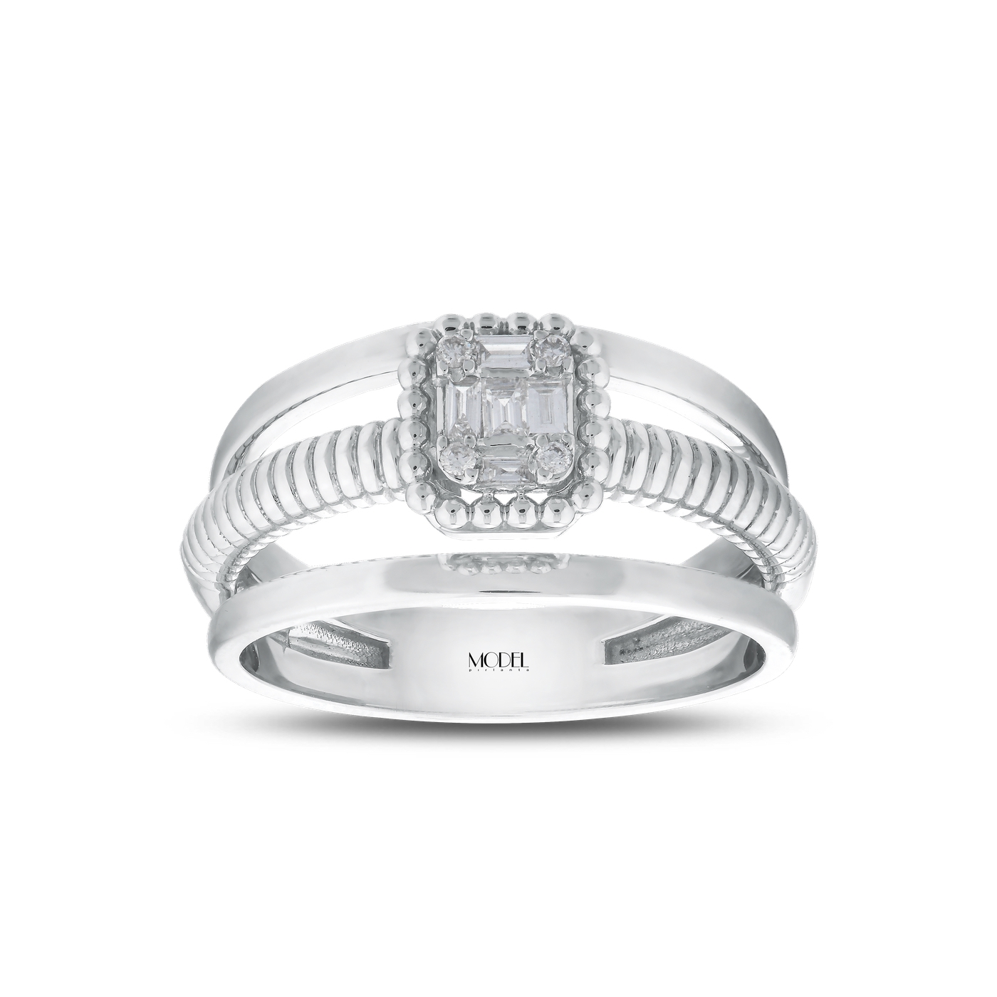 BGT0007147-1.jpg Baget Yüzük 0,16 Karat - Görsel 1
